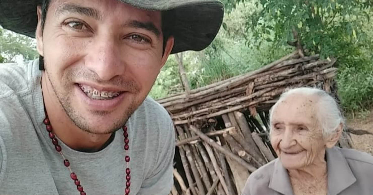 Neto deixa 2 empregos para cuidar da avó de 105 anos - Neto larga o emprego para cuidar da avó de 105 anos com Alzheimer e abandonada pelos filhos