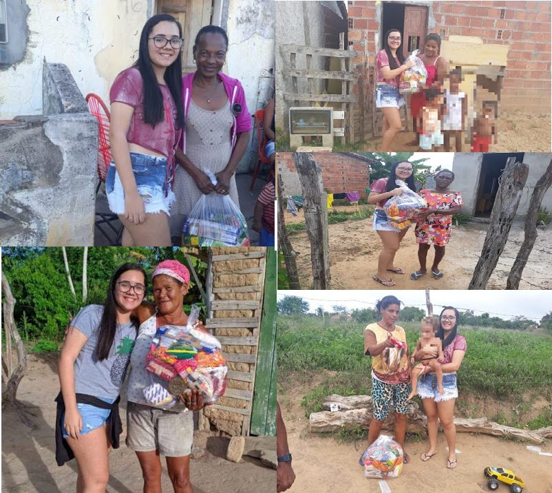 pais24hs.com - Jovem troca festa de 15 anos por doação de cestas básicas para famílias carentes
