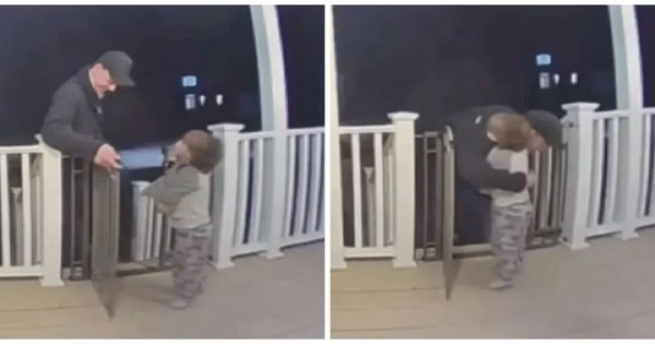 Menina surpreende entregador